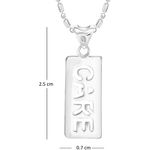 Buy Srikara Alloy Rhodium Plated CZ/AD Beinng Humann Care Fashion Jewelry Pendant - SKP2230R - Purplle