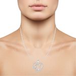 Buy Srikara Alloy Rhodium Plated CZ/AD Alphabet "U" in Heart Fashion Jewelry Pendant - SKP2311R - Purplle