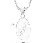 Buy Srikara Alloy Rhodium Plated CZ/AD Beinng Humann Hope Fashion Jewelry Pendant - SKP2234R - Purplle