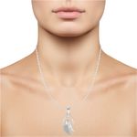 Buy Srikara Alloy Rhodium Plated CZ / AD Heart Fashion Jewellery Pendant with Chain - SKP2754R - Purplle