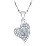 Buy Srikara Alloy Rhodium Plated CZ / AD Fashion Jewellery Pendant with Chain - SKP1039R - Purplle