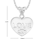 Buy Srikara Alloy Rhodium Plated CZ/AD Beinng Humann Love Fashion Jewelry Pendant - SKP2229R - Purplle