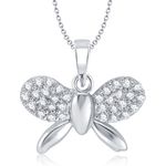 Buy Srikara Alloy Rhodium Plated CZ / AD Fashion Jewellery Pendant with Chain - SKP1036R - Purplle