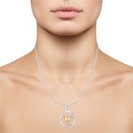 Buy Srikara Alloy Rhodium Plated CZ Pearl Studded Triangle Fashion Jewellery Pendant - SKP2732R - Purplle