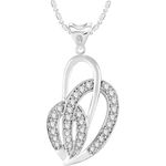 Buy Srikara Alloy Rhodium Plated CZ / AD Heart Fashion Jewellery Pendant with Chain - SKP2750R - Purplle