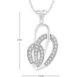 Buy Srikara Alloy Rhodium Plated CZ / AD Heart Fashion Jewellery Pendant with Chain - SKP2750R - Purplle
