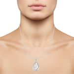 Buy Srikara Alloy Rhodium Plated CZ / AD Ganesh Fashion Jewellery Pendant with Chain - SKP2770R - Purplle