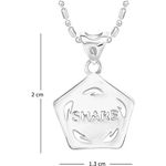 Buy Srikara Alloy Rhodium Plated CZ/AD Beinng Humann Share Fashion Jewelry Pendant - SKP2231R - Purplle