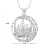 Buy Srikara Alloy Rhodium Plated CZ/AD Islamic Mosque Fashion Jewelry Pendant Chain - SKP2363R - Purplle