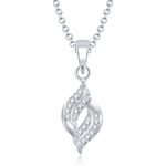 Buy Srikara Alloy Rhodium Plated CZ Fabulous Rodhium Plated Fashion Jewelry Pendant - SKP1065R - Purplle