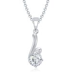 Buy Srikara Alloy CZ / AD Slender and Graceful Fashion Jewellery Pendant with Chain - SKP1085R - Purplle