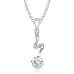 Buy Srikara Alloy Rhodium Plated Comely Solitaire Fashion Jewelry Pendant with Chain - SKP1083R - Purplle
