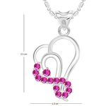 Buy Srikara Alloy Rhodium Plated CZ/AD Angelic Heart Fashion Jewellery Pendant Chain - SKP2791R - Purplle