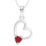 Buy Srikara Alloy CZ / AD Hollow heart Pink Pearl Fashion Jewelry Pendant with Chain - SKP2850R - Purplle