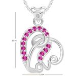 Buy Srikara Alloy Rhodium Plated CZ / AD Classy Love Heart Fashion Jewellery Pendant - SKP2797R - Purplle