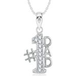Buy Srikara Alloy Rhodium Plated CZ / AD Dad Fashion Jewellery Pendant with Chain - SKP2391R - Purplle
