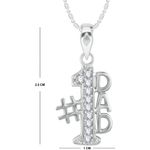 Buy Srikara Alloy Rhodium Plated CZ / AD Dad Fashion Jewellery Pendant with Chain - SKP2391R - Purplle