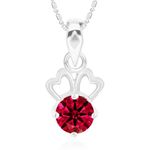Buy Srikara Alloy Couple Heart Red Solitaire Fashion Jewellery Pendant with Chain - SKP2894R - Purplle