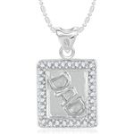 Buy Srikara Alloy Rhodium Plated CZ / AD Dad Fashion Jewellery Pendant with Chain - SKP2386R - Purplle