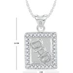 Buy Srikara Alloy Rhodium Plated CZ / AD Dad Fashion Jewellery Pendant with Chain - SKP2386R - Purplle