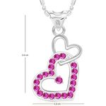 Buy Srikara Alloy Rhodium Plated CZ/AD Attach Heart Fashion Jewellery Pendant Chain - SKP2790R - Purplle