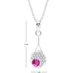 Buy Srikara Alloy Rhodium Plated CZ/AD Tennis Bat Fashion Jewelry Pendant with Chain - SKP2788R - Purplle