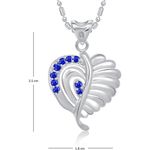 Buy Srikara Alloy Rhodium Plated CZ/AD Shinning Diva Heart Fashion Jewelry Pendant - SKP1478R - Purplle
