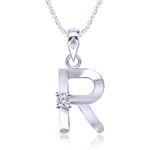 Buy Srikara Alloy Brass Rhodium Silver Plated CZ/AD Fashion Jewelry Pendant Chain - SKP2819R - Purplle