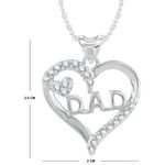 Buy Srikara Alloy Rhodium Plated CZ / AD Dad Fashion Jewellery Pendant with Chain - SKP2399R - Purplle