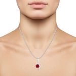 Buy Srikara Alloy Titled Heart Red Solitaire Fashion Jewellery Pendant with Chain - SKP2898R - Purplle