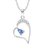 Buy Srikara Alloy CZ / AD Blue Pearl Heart Pattern Fashion Jewellery Pendant Chain - SKP2866R - Purplle