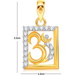 Buy Srikara Alloy Gold Plated CZ / AD Om Fashion Jewellery Pendant with Chain - SKP1564G - Purplle