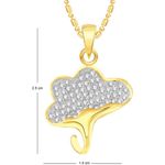 Buy Srikara Alloy Gold Plated CZ / AD Tree Fashion Jewellery Pendant with Chain - SKP2526G - Purplle