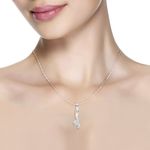 Buy Srikara Alloy CZ / AD Drop Heart Single Fashion Jewellery Pendant with Chain - SKP2968R - Purplle