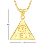 Buy Srikara Alloy Gold Plated CZ/AD Beinng Humann Help Fashion Jewelry Pendant Chain - SKP2227G - Purplle