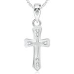 Buy Srikara Alloy Rhodium Plated CZ/AD The Holy Cross Fashion Jewelry Pendant Chain - SKP2055R - Purplle