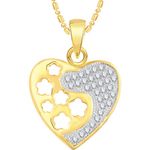 Buy Srikara Alloy Gold Plated CZ / AD Stars in Heart Fashion Jewellery Pendant Chain - SKP2518G - Purplle