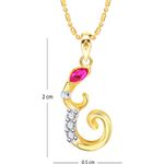 Buy Srikara Alloy Gold Plated CZ/AD Initial Letter E Ganesh Fashion Jewelry Pendant - SKP2240G - Purplle