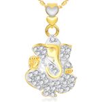 Buy Srikara Alloy Gold Plated CZ / AD Muktidaya Fashion Jewellery Pendant with Chain - SKP2056G - Purplle