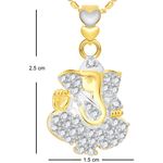 Buy Srikara Alloy Gold Plated CZ / AD Muktidaya Fashion Jewellery Pendant with Chain - SKP2056G - Purplle