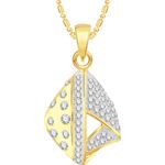 Buy Srikara Alloy Gold Plated CZ / AD Fashion Jewellery Pendant with Chain - SKP2533G - Purplle