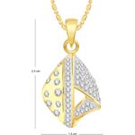 Buy Srikara Alloy Gold Plated CZ / AD Fashion Jewellery Pendant with Chain - SKP2533G - Purplle