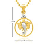 Buy Srikara Alloy Gold Plated CZ / AD Gajvakra Fashion Jewellery Pendant with Chain - SKP1499G - Purplle