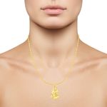Buy Srikara Alloy Gold Plated CZ / AD Gajanan Fashion Jewellery Pendant with Chain - SKP2510G - Purplle