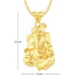 Buy Srikara Alloy Gold Plated CZ / AD Gajanan Fashion Jewellery Pendant with Chain - SKP2510G - Purplle