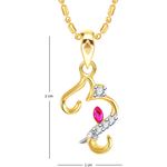 Buy Srikara Alloy Gold Plated CZ Ganesh Initial Letter "M" Fashion Jewellery Pendant - SKP2248G - Purplle