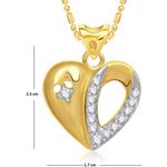 Buy Srikara Alloy Gold Plated CZ / AD Charming Heart Fashion Jewellery Pendant Chain - SKP1461G - Purplle