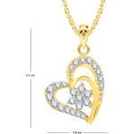 Buy Srikara Alloy Gold Plated CZ/AD Star in Heart Fashion Jewelry Pendant with Chain - SKP2557G - Purplle