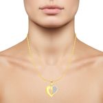 Buy Srikara Alloy Gold Plated CZ / AD Open Heart Fashion Jewelry Pendant with Chain - SKP2552G - Purplle