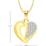 Buy Srikara Alloy Gold Plated CZ / AD Open Heart Fashion Jewelry Pendant with Chain - SKP2552G - Purplle